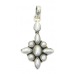 Pendant sterling silver 925 women's pearl gem stone handmade C 541